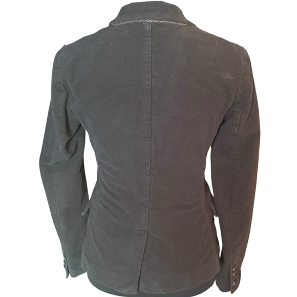 J. Crew Cordless Corduroy Blazer Women's XS Gray Career Short Tailored Y2K - Picture 3 of 10